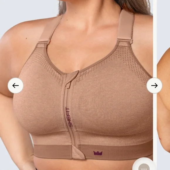 Shefit Low Impact Sports Bra Heathered Tan XS or S - Picture 1 of 8